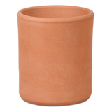 Vaso Artesanal De Barro Cilíndrico Alto Para Plantas 22 X 24