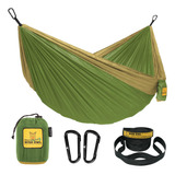 Hamaca De Camping Wise Owl Outfitters Khaki Y Verde, Talle L