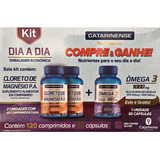 Kit Cloreto Magnesio 120comp + Omega 3 60caps Catarinense Sabor Sem Sabor