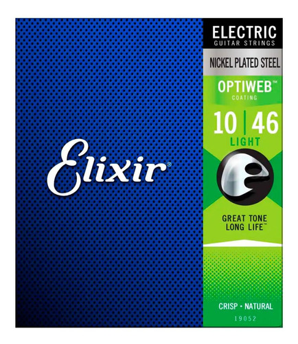 Juego De Cuerdas Electric Optiweb Light 19052 Elixir