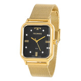 Relógio Technos Feminino Fashion 2039cq/1p Dourado Quadrado