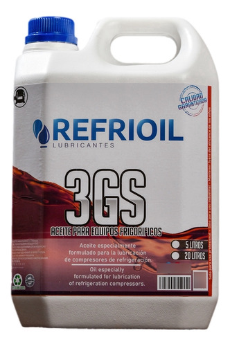 Aceite Para Equipos Frigoríficos Gas R12 R22 R11 3gs 5 L