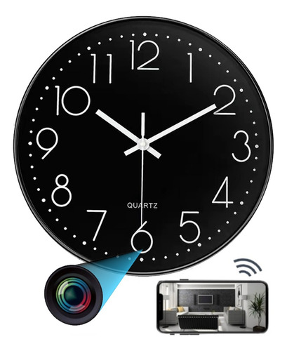 Camara Espia Reloj Pared Cámara Full Hd Wifi Oculta Hogar 