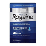 Rogaine Mens 5% Minoxidil Espuma Regenera Folicolas Cabello