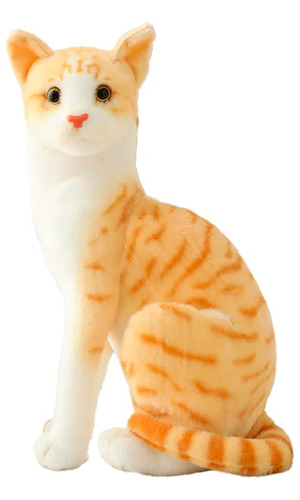 Gato De Peluche Realista 26cm Kitten Atigerados Suavecito