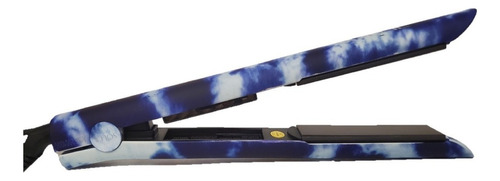 Plancha Pelo Alisadora Metálica / De Goma Soleil Profesional Color Azul/ Blue Tie Dye