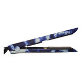 Plancha Pelo Alisadora Metálica / De Goma Soleil Profesional Color Azul/ Blue Tie Dye