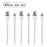 Cable Cargador Para iPhone Usb iPad iPod 3 Pack Certificado