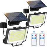 Luces Solares De Movimiento Para Exteriores, 400 Led/2 Paque