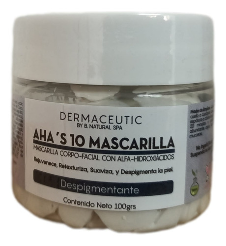 Aha´s 10 Mascarilla Exfoliante Despigmentante