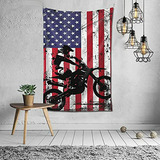 Tapestry Bandera Americana Motocross 60x40 