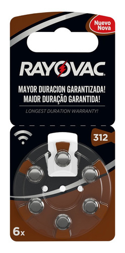 Bateria Auditiva Rayovac #312 X 6und