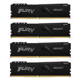 Kit Memoria Kingston Fury Beast 16gb (4x 4gb) Ddr4 2666mhz