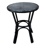 Mesa Auxiliar De Rattan Color Negro