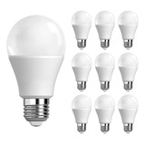 Combo 10 Foco Bulb Led 11w 100w Luz Cálida Lámpara 3000k E27 Color De La Luz Blanco Cálido