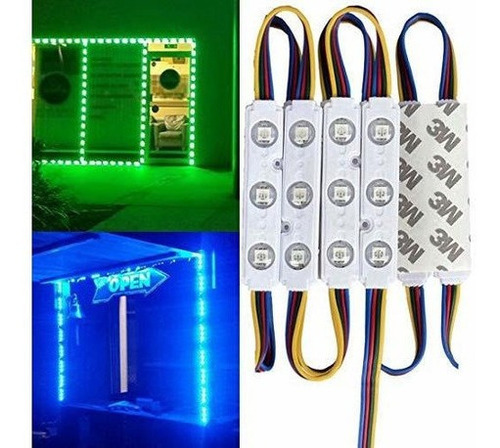 20 Pies Impermeable 3 5050 Colores Luz Led Modulo 12v Rgb 12