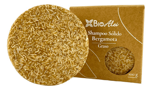 Shampoo Sólido Artesanal Bergamota - Natural Bioalei 100 G