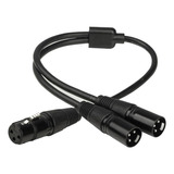 Micrófono Xlr De 3 Clavijas Hembra A Doble Cable De Audio