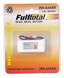 Bateria Fulltotal Para Telefono 2xaaa Con Cable 800mah 2,4v