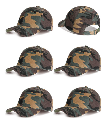 Mumufy 6 Piezas Gorra De Béisbol Para Niños Pequeños Camufla