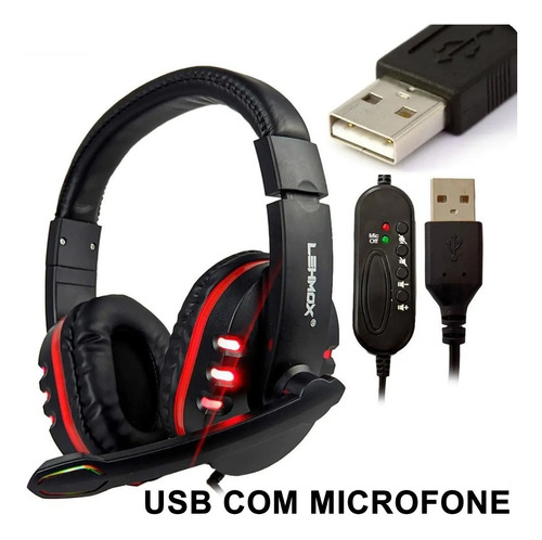 Fone Ouvido Gamer Headset 7.1 Usb Pc Computador Barato C Fio