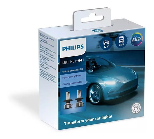 Lampara H4 Led Kit Philips Ultinon Essential 12v 6500k