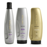 Shampoo E Mascara Matizante Blond+finalizador Blond Aneethun