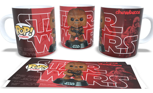 Caneca Personalizada Star Wars  Chewbacca Funko Personagen