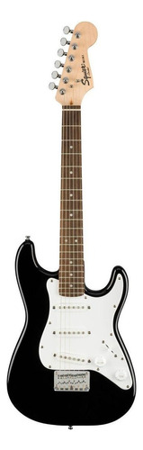 Guitarra Eléctrica Infantil Para Zurdo Squier By Fender Mini Stratocaster De Álamo Black Brillante Con Diapasón De Laurel Indio