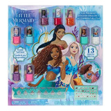 Set De Maquillaje La Sirenita Esmalte Uñas Niña Para