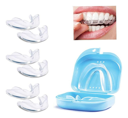 Set 6 Guarda Dental Moldeable Desgaste Bucal Anti Bruxismo