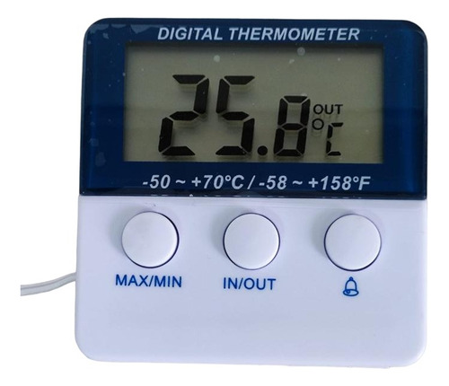 Termómetro Digital Lcd Nevera Alarma Imán Led Refrigerador