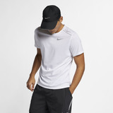 Playera De Running Para Hombre Nike Dri-fit Miler Blanco 