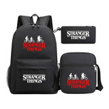 Mochila De 3 Piezas Stranger Things Para Estudiante [u]