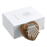 Mini Piano Kalimba Thumb En Forma De Corazón De Madera [u]