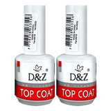 2un Top Coat D&z Blindagem Unhas Gel Led Uv Manicure