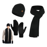 Conjunto Unisex De Tres Piezas De Gorro, Bufanda Y Guantes D