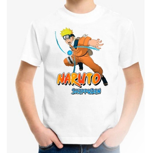 Polera Estampada 100% Algodón Niño Naruto Shippuden