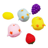 3 Squishy Pato Pollo 3 Colores Juguete Antiestrés