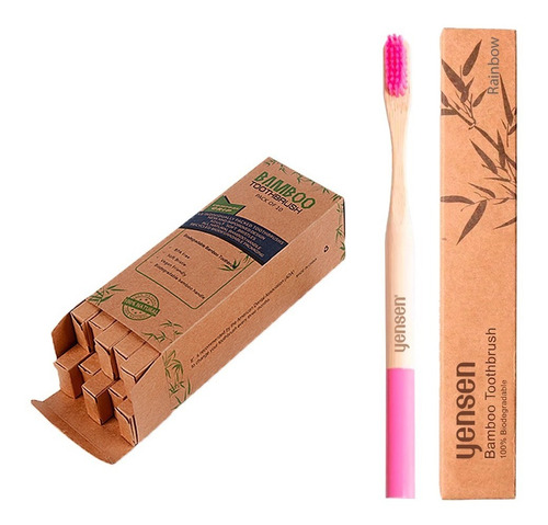 X10 Cepillo Dientes Bambú Biodegradable Eco Friendly Yensen