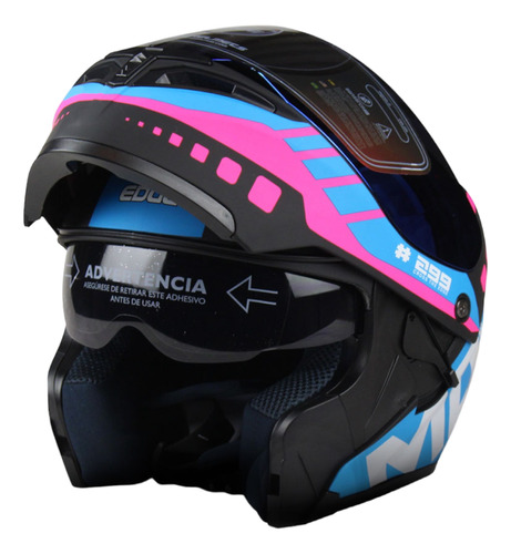 Casco Modular Boss Speed Max Doble Visor Espejo Edge Helmet Foto 2