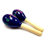 Maracas Apollo De 8 Pul 20 Cm Color Azul / Abregoaudio