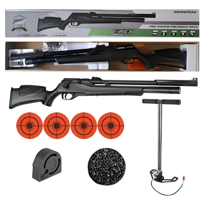 Rifle PCP Snowpeak T-Rex 5.5mm Multitiro Con Silenciador Negro | Envío gratis
