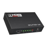 Splitter Divisor De Sinal Hub Hdmi 1x4 Portas Full Hd 1080p