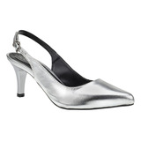 Sapato Scarpin Feminino Mule Bico Fino Salto Agulha Baixo