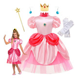Disfraz De Halloween De Super Mario Peach Princess P/niñas