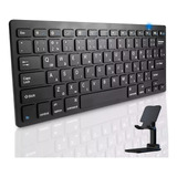 Teclado Bluetooth Tablet Smartphone Sem Fio + Brinde Suporte