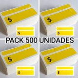 Pack 500 Etiqueta De Cartón Para Precios, Etiqueta Amarilla