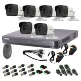 Kit Seguridad Hikvision Dvr 8ch + 6 Camara Turbo Hd Exterior