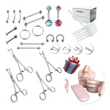 Kit Body Piercing Iniciante 10 Joias + Brinde Expositores
